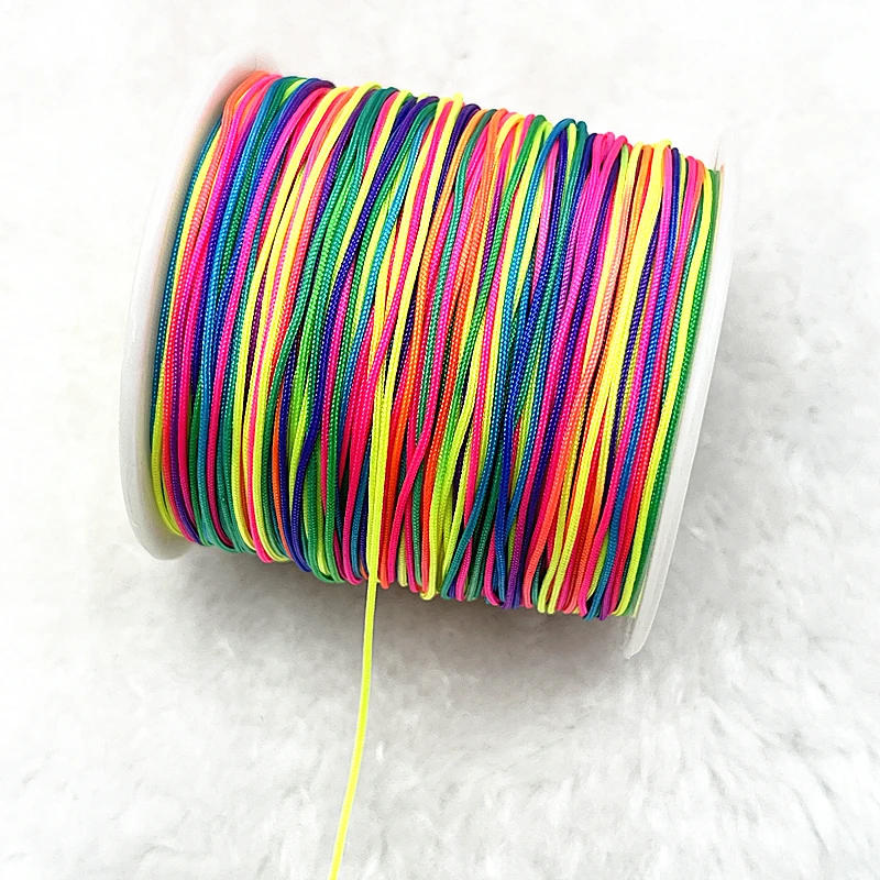 Description Picture 5 of item0.4/0.8/1.0/1.5mm Nylon Cord Thread Chinese Knot Macrame Cord Bracelet Braided String DIY Tassels Beading Thread
