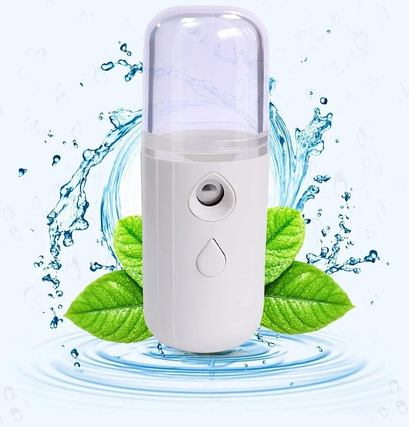 Description Picture 2 of itemHandheld  mini spray face Steam meter  Nano spray water refill meter charging Portable eye moistening face humidifier household