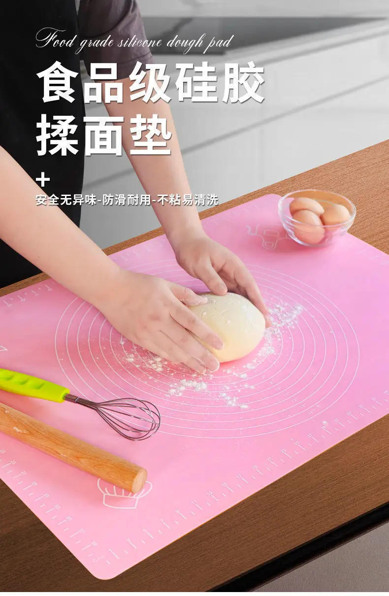 Description Picture 2 of itemSilicone Baking Mat Pizza Dough Maker Pastry Kitchen Gadgets Cooking Tools Utensils Bakeware Kneading Accessories Lot