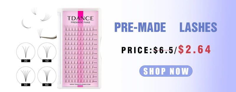 Description Picture 3 of itemTDANCE Loose Fan Lashes 500 Fans Pointy Base Eyelash Extensions 5D 6D 8D 10D Premade Medium Stem Sharp Thin Russian Volume Lash