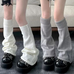 Lolita Socks Cute Flared Knitted Long Warmers Foot Cover White Arm Warmer Leg Kawai Jk Autumn Calf Gaiters Sweet Legwarmers