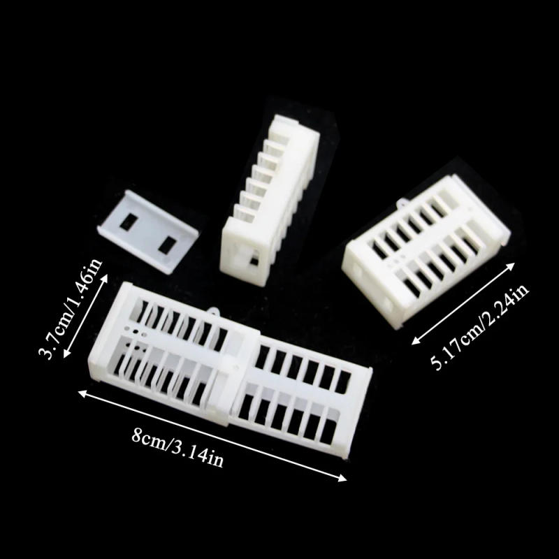 Description Picture 2 of item180PCS Wholesale Bee Farm Rearing Cage Imprison Introduction Virgin Queen Plastic Box Pulling Type Beekeeping Tool Supplies