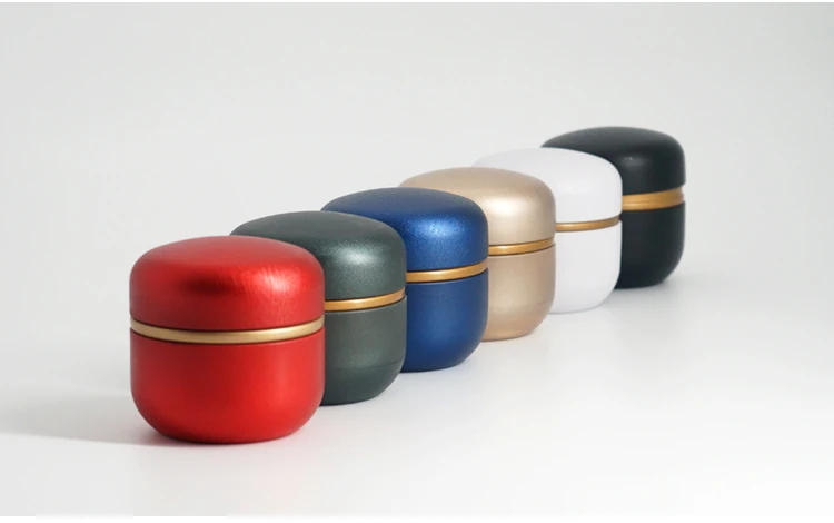 Description Picture 4 of itemTinplate Box Japanese Style Round Iron Can Metal Flower Tea Food Packaging Container Tea Caddies
