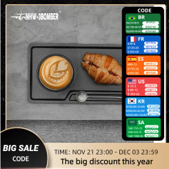Chic Coffee Tray Stainless Steel Dessert Metal Plate with Mini Fork Home Barista Cafe Accessories Classic Travel Camping Tools