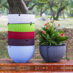 Flowerpot Plastic Woven Chlorophytum Comosum Wall Hanging Basket Round Flowerpots for Outdoor Garden Balcony Home Decor Tools