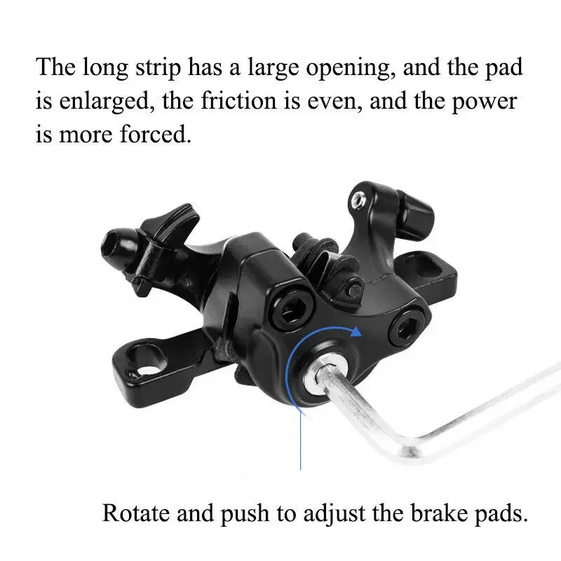 Description Picture 4 of itemBUCKLOS Mtb Brake Caliper Bicycle Mechanical Disc Brake Set for Mountain Bike Pushes Caliper Piston with  Rotor 160mm