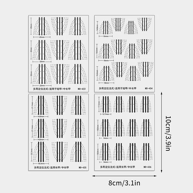 Description Picture 2 of item4Sheet Deep U French Manicure Strip Nail Art Form Fringe Tip Stencil Guides Sticker DIY Line Tips Decoration Tool Self-Adhesive