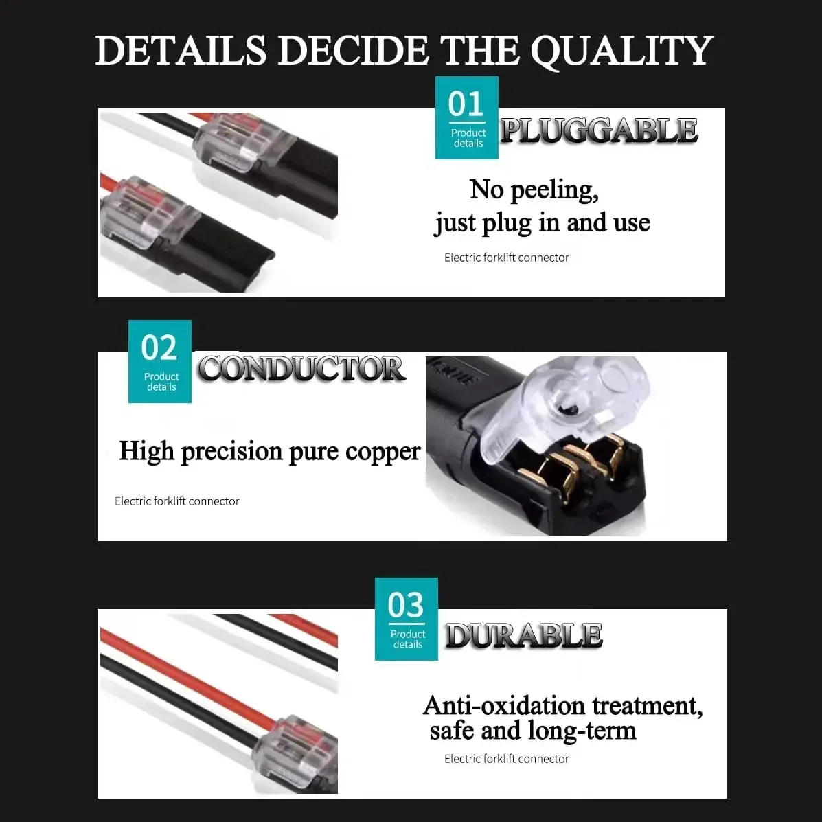 Description Picture 5 of item2 Pin Way Plug Electrical Connector Wire Cable Automotive Strip Terminal Connection Car Waterproof Electrical Connector NEW