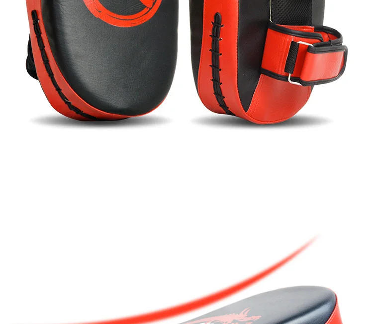 Description Picture 3 of item1/2PCS PU Leather Boxing Target Hand Foot Kicking Pad Bag for Muay Thai Taekwondo MMA Martial Arts Training Fitness Equipment