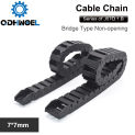 QDHWOEL Transmission cable chain 7*7mm Bridge Type Non-Opening 1 Meter Plastic Towline Transmission Drag Chain for Machine