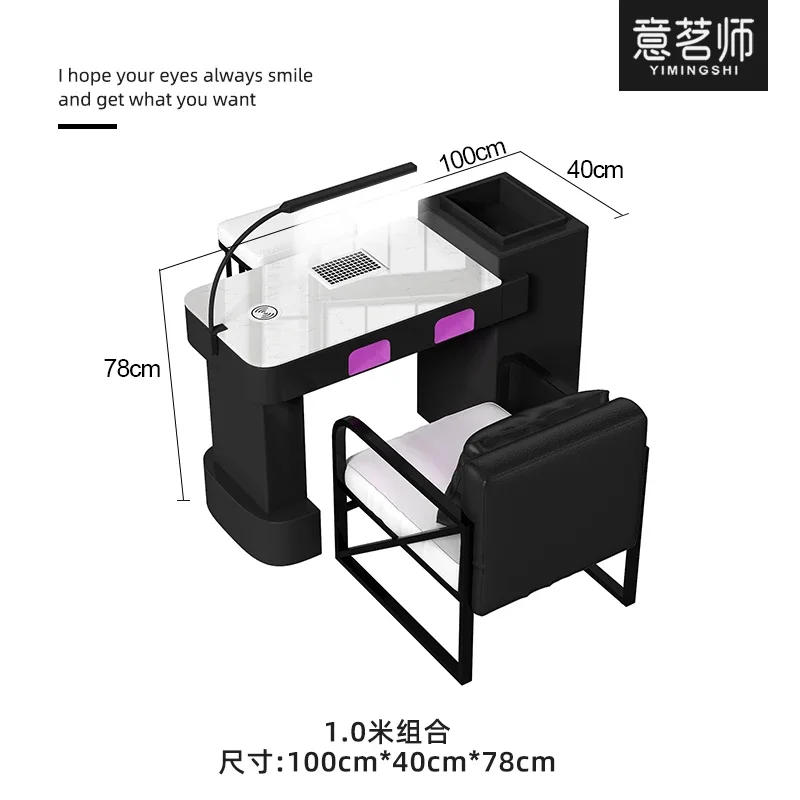 Description Picture 2 of itemNordic Marble Nail Chair Led Lamp Professional Nails Table Beauty Salon Furniture Tables Manicure Designer manicure tafel Tables