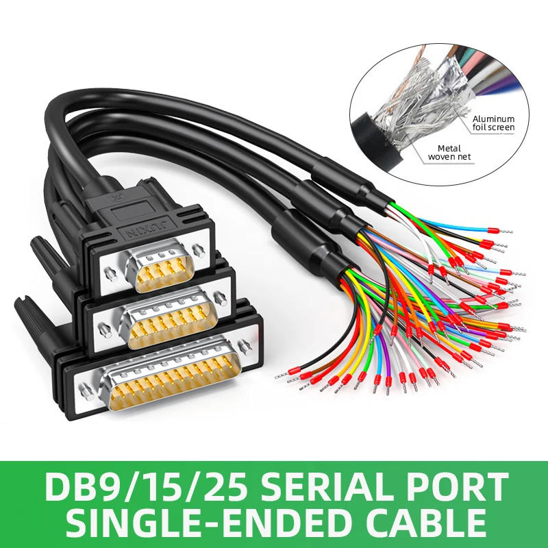Description Picture 2 of itemIndustrial DB9 DB15 DB25 Single Head Serial Port Wire Copper Gold-plated 9/15/25Pin Terminal Connector DB9/15/25 Connecting Line