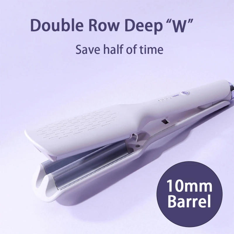 Description Picture 3 of item10mm 4 Barrel Hair Crimper Beach Waves Volumizing Hair Curling Iron PTC Heating Ceramic Hair Waver Styling Tools for Women Girls