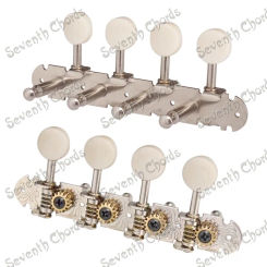 A Set of 4R4L Chrome Mandolin Tuning Pegs Tuners Machine Heads String Tuners -MTLXN-CR