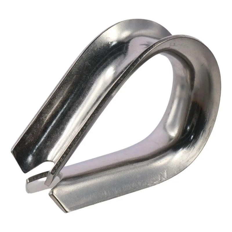 Description Picture 6 of item20mm Wire Rope Thimbles 304 Stainless Steel U-Shaped Rope Thimble Rigging Sliver Thimbles Ring Clamp Rope Connecting Head