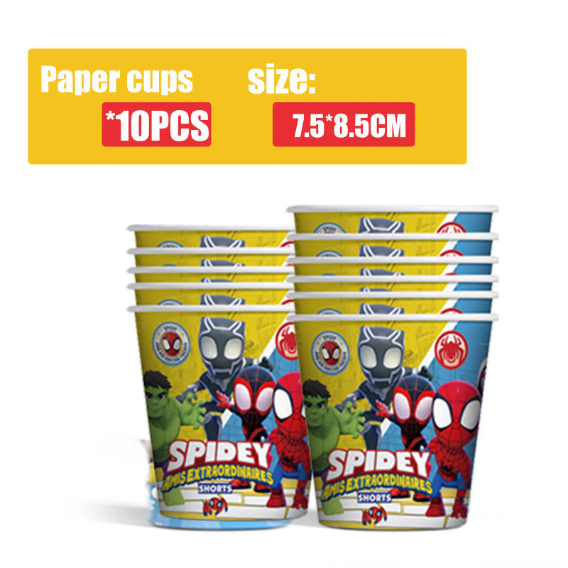 Description Picture 3 of itemSpiderman Birthday Decoration Spidey And His Amazing Friends Party Supplies Aluminum Foil Balloon For Kids Disposable Tableware