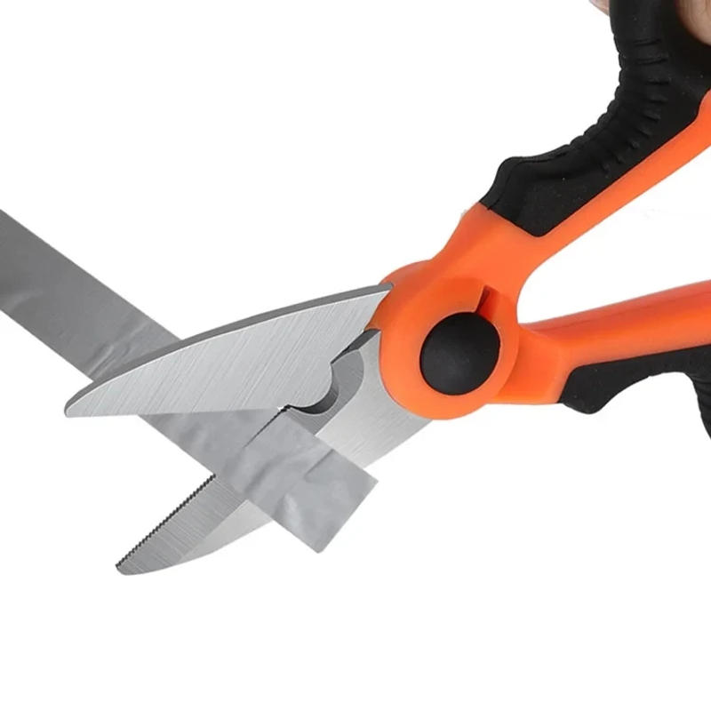 Description Picture 5 of item1Piece Stainless Steel Scissors Household Shears Tools Electrician Scissors Stripping Wire Cut Tools for Fabrics / Paper / Cable