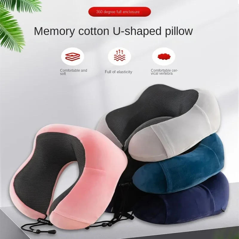 Description Picture 2 of itemU Shaped Memory Foam Neck Pillows Soft Travel Pillow Massage Neck Pillow Sleeping Airplane Pillow Cervical Healthcare Bedding