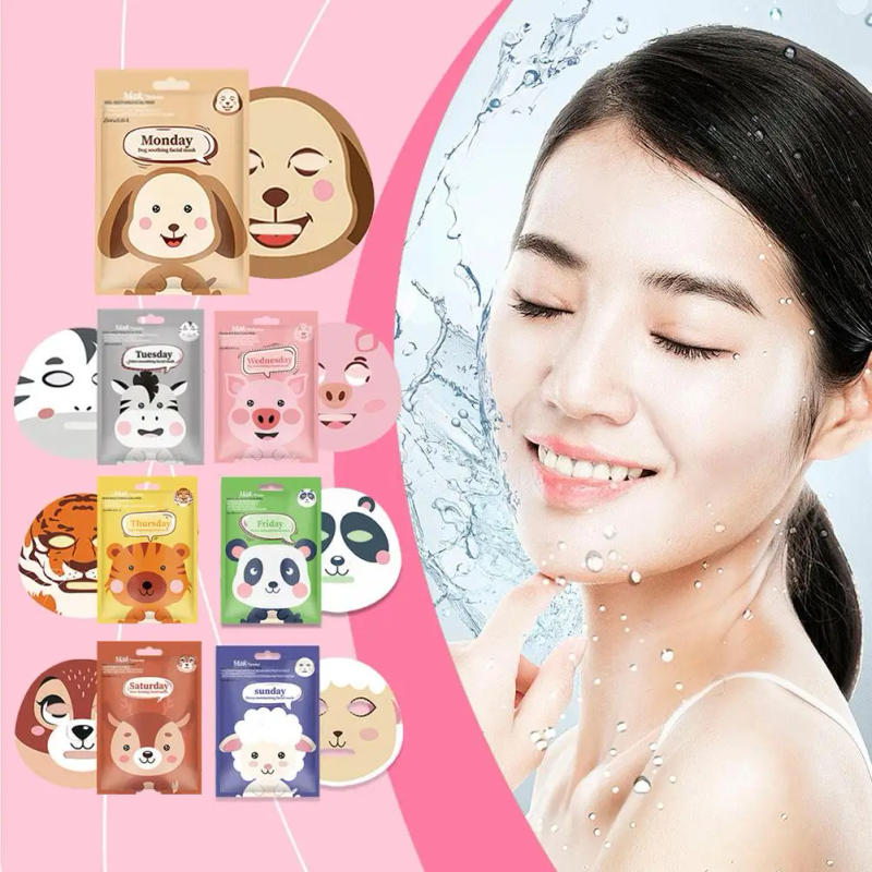 Description Picture 4 of itemNew Cute Cartoon Facial Mask Moisturizing Hydrating Mask Deep Moisturizing Tender Skin Mask Dog Panda Pig Animal Mask Skin Care