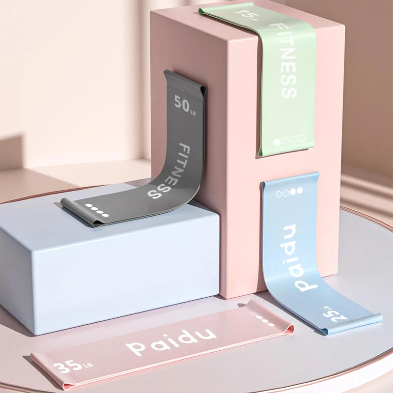 Description Picture 6 of item4 Set of Exercise Resistance Bands - Pack of 4 Different Resistance Levels Elastic Bands for Working Out, Pilates,Training,Yoga