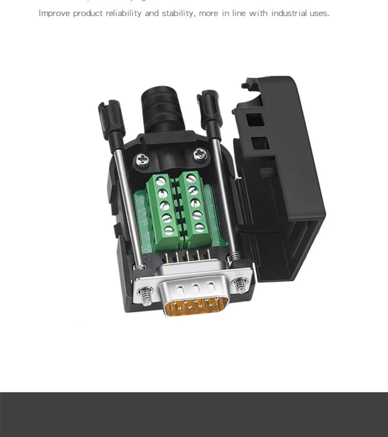 Description Picture 5 of itemDB9 RS232 Connector D-SUB 9 Pin Male Female Plug RS485 Breakout Terminals 21-24 AWG Wire Solderless Connectors
