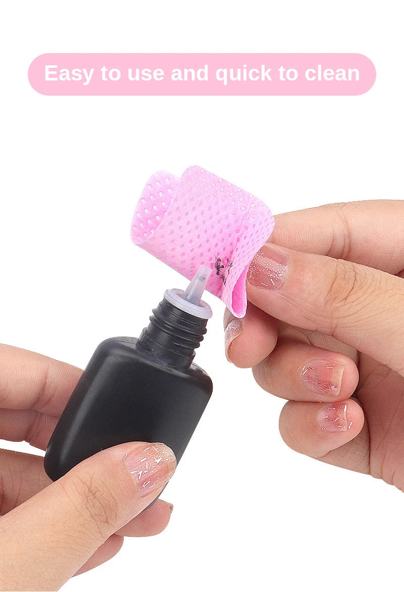 Description Picture 5 of item200pcs Wipes Paper Cotton Eyelash Glue Remover Lint Free Nail Wipes Cosmetics Makeup Tools