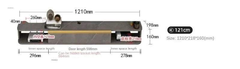 Description Picture 4 of itemModern Wooden TV Stands Nordic Home Furniture Creative Set-top Box Rack Simple Small Apartment Hanging Wall Mounted TV Cabinet B