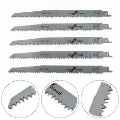 1/3/5Pcs High Carbon Steel Reciprocating Saw Blades For Woodworking Saber Saw Blades S1531L 9.5 X 0.71 X 0.06 Inch