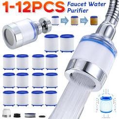 Faucet Filter Element Water Purifier Filter Remove Chlorine Heavy Metal Faucet Adapter PP Cotton Filtration for Kitchen Bathroom