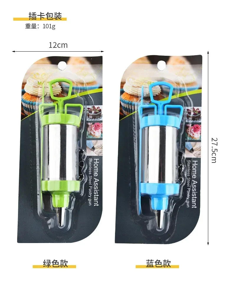 Description Picture 5 of itemFilling Syringe Cake Cream Syringe Set Pastry Stainless Steel Frosting Tool with 3 Tips and Scraper Dessert Decorating Cake Tool