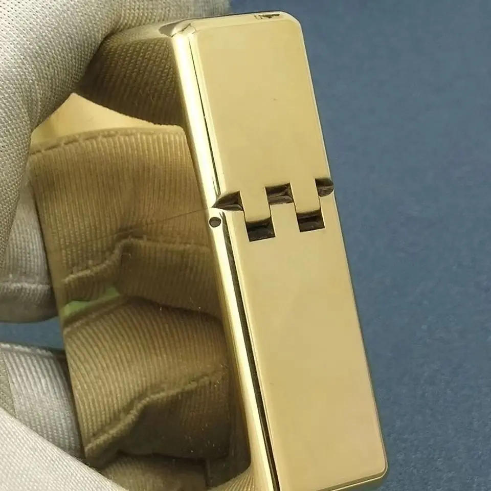 Description Picture 3 of itemNew ZORRO 912S Retro High End Heavy Armor Brass Titanium Windproof Kerosene Lighter 3/5 Hinge Metal Gasoline Lighter Men's Gift
