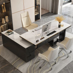 Light luxury corner desk high-end study desk executive desk all-in-one simple modern design slate writing desk