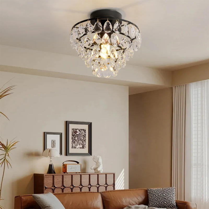 Description Picture 5 of itemModern Ceiling Lamp Crystal Led Chandelier 2024 New Living Dining Room Plafonniers Indoor Pendant Lighting Fixture Home Decor