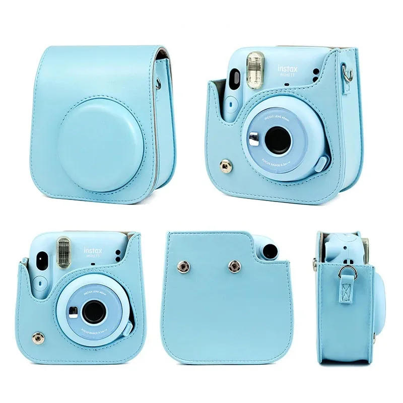 Description Picture 3 of itemFor Fujifilm Film Camera Bag for Instax Mini 11 9 8 Camera Case PU Leather Soft Silicone Cover Bag with Shoulder Strap