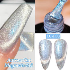 LILYCUTE 7ml Aurora Cat Magnetic Gel Nail Polish Ultra Shine Glitter Magnet Gel Soak Off Semi Permanent UV Gel Nail Art Manicure