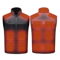 Adjustable Temperature Vest Usb Winter Vest with Energy-saving Heating Blocks Stand Collar Windproof Design for Men Women Padded
