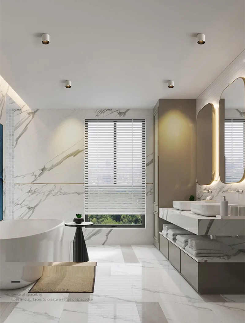 Description Picture 5 of itemThe new 2024 IP65 waterproof downlight spotlight LED is suitable for shower room/bathroom/kitchen/unlit corridor/balcony