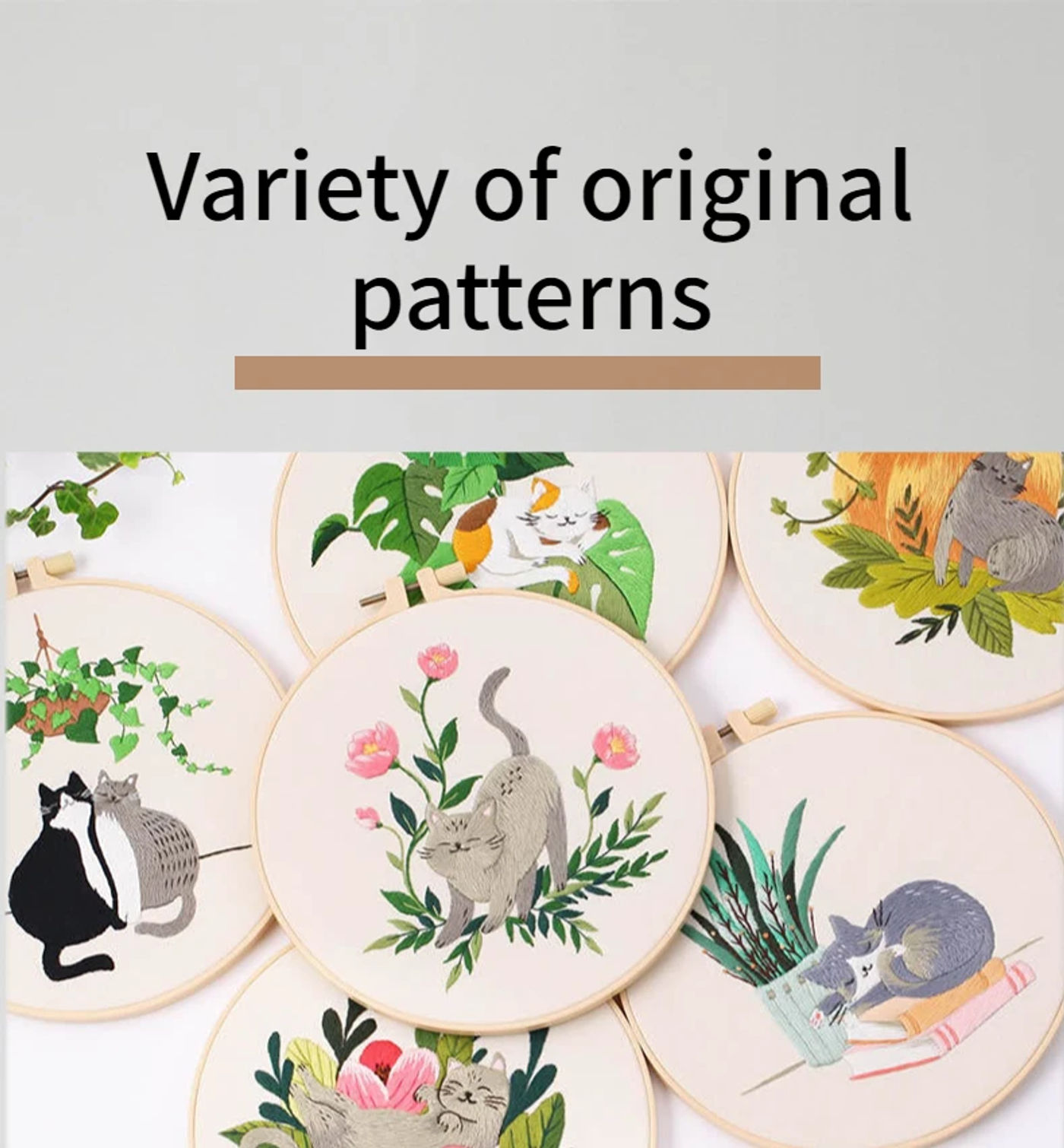 Description Picture 4 of item2024 New Embroidery DIY Kit Material Package Kit Cat Pattern Cross Stitch Table Painting Handmade Embroidery Easy For Beginners