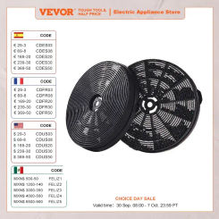 VEVOR Carbon Filter for Ductless Hoods Range Hood Filter for Recirculation Compatible with VEVOR TD0975G-CC-I1 Range Hood