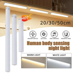 Motion Desk Lamp Sensor Lights Light Wireless Books Lamps Led Usb Room Decor Bedside Table Rechargeable Night Closets Wardrobes