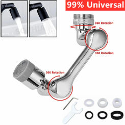 99% Universal 1080° Rotary Extender Faucet Splash Head Aerator Plastic for Kitchen Washbasin Tap Bubbler Nozzle Robotic Arm