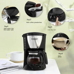 220V HOMEZEST German-Made Automatic Coffee Maker with Grinder and Drip Function - Perfect for Home Use C