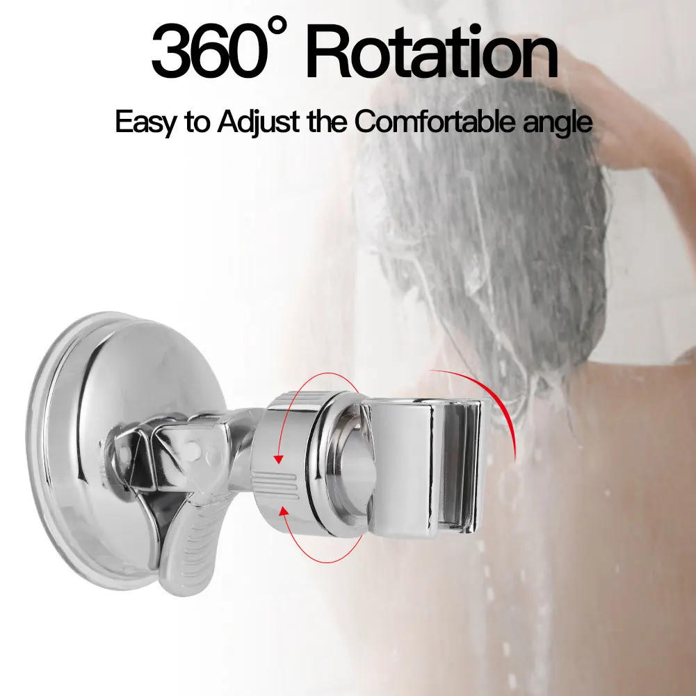 Description Picture 4 of itemShower Holder Suction Cup Holder 360° Adjustable Showerhead Holder Plating Shower Rail Head Holder Bathroom Wall Mount Bracket
