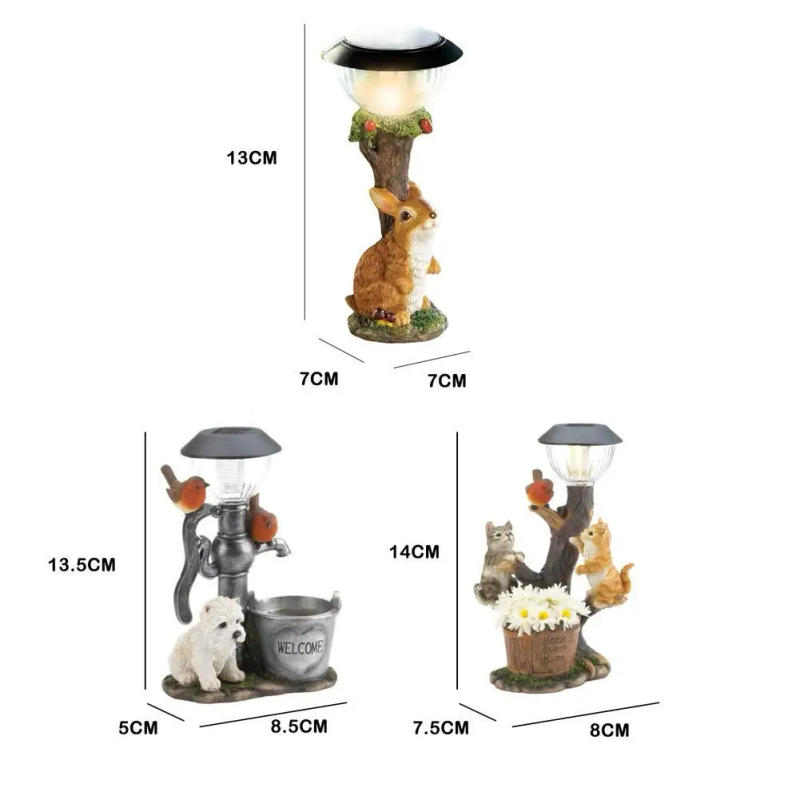 Description Picture 5 of itemCat Dog Rabbit Creativity Solar Lamp Statue Window Animal Light Decoration Cat Climbing Decor Garden Home Room S0E5