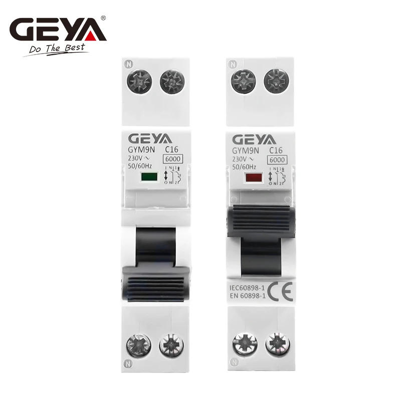 Description Picture 3 of itemGEYA DPN MCB 1P+N 6A 10A 16A 20A 25A 32A 40A 220V AC Mini Circuit Breaker 6KA C Curve  B Curve Din Rail 6KA MCB