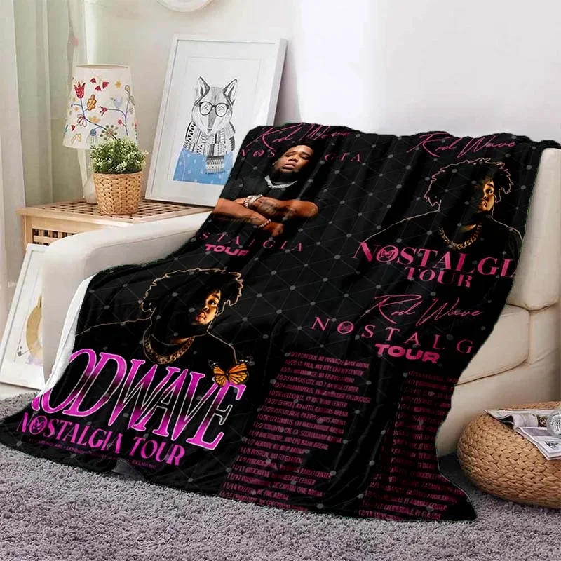 Description Picture 6 of itemHip Hop Rapper Blanket Rod Wave Flannel Blanket Soft Warm Throw Bedroom Decor Napping Couch Sofa Bed Chair Cover for Boys Girls