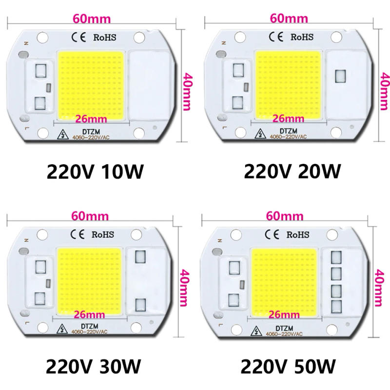 Description Picture 3 of item6Pcs LED Lamp Chip Diode Grow Plant Light AC220V 10W 20W 30W 50W LED Beads Lamp Box Full Spectrum No Need Driver For Spolighting