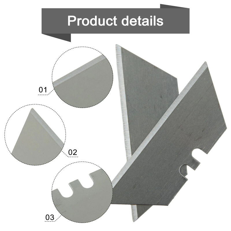 Description Picture 4 of item30Pcs/Set Trapezoidal Blade Replacement Blade 60# Carbon Steel Multifunction Engraving Craft Knives Blade Cutting Hand Tools