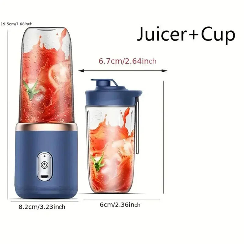 Description Picture 6 of itemDouble Cup Multifunction Usb Fruit Mixers Juicers Portable Electric Juicer Blender Fruit Juicer Cup Food Milkshake Juice Maker
