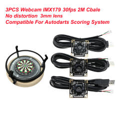 GXIVISION Webcam IMX179 30fps 2M Cable 3mm Lens No Distortion,USB Camera Module,Compatible For Autodarts.io Scoring System